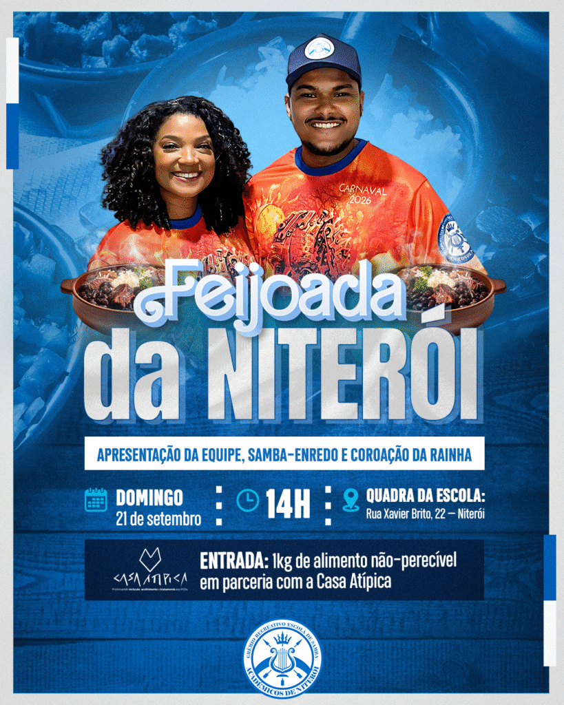 Acadêmicos de Niterói lança samba-enredo 2026 em feijoada