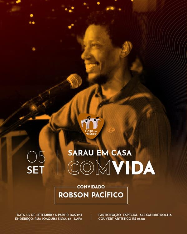 Robson Pacífico apresenta o show PLURIVERSO na Casa com a Música, na Lapa (RJ)