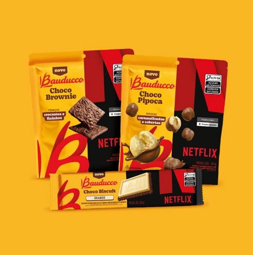 Bauducco fecha parceria inédita com Netflix e lança novos snacks