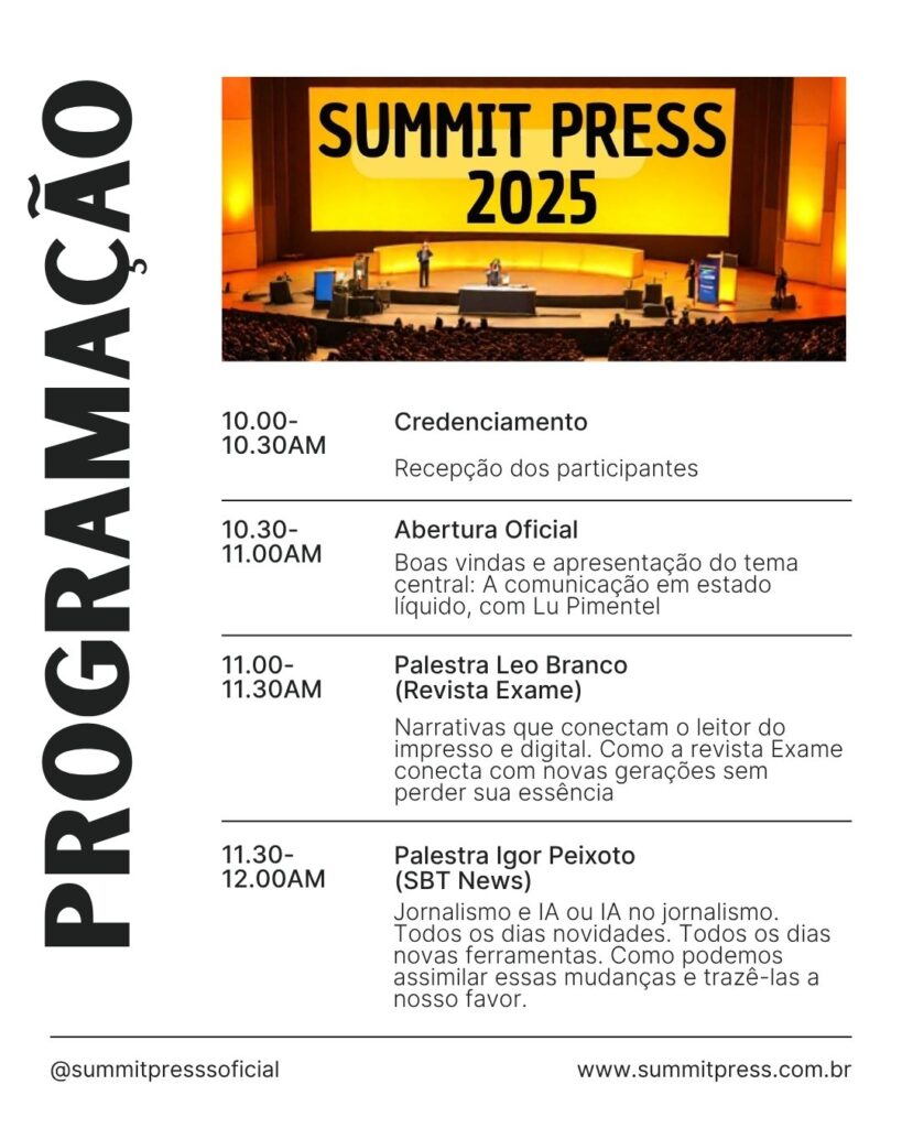 Press Manager apoia o Summit Press 2025 e reforça o futuro da comunicação Press Manager apoia o Summit Press 2025 e reforça o futuro da comunicação