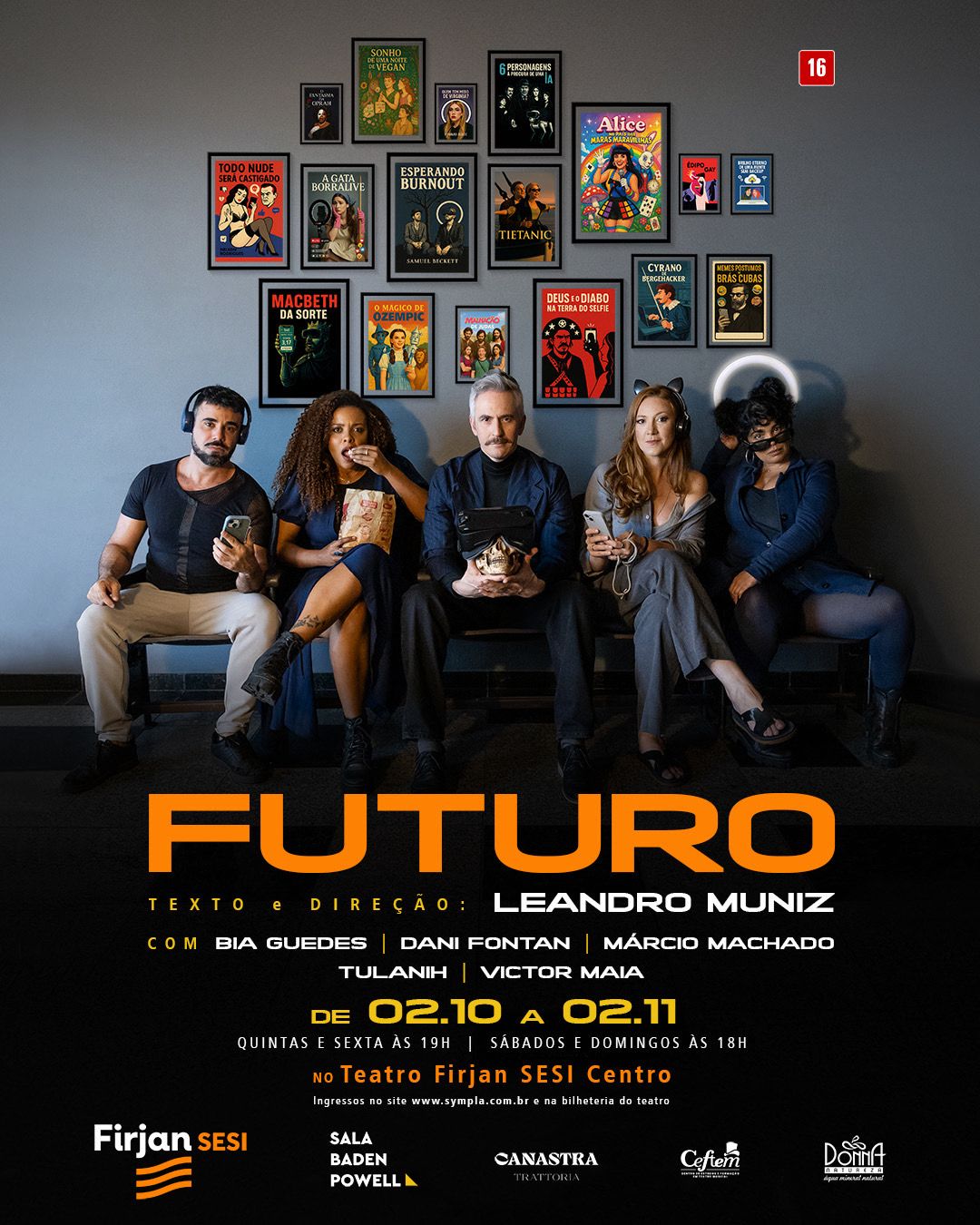 Comédia “Futuro”, de Leandro Muniz, f
ará suas últimas apresentações no Teatro Firjan SESI com sátira sobre redes sociais e inteligência artificial