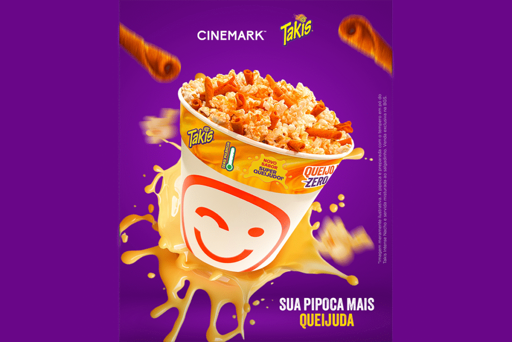Takis e Cinemark lançam pipoca exclusiva Intense Nacho na BGS 2025