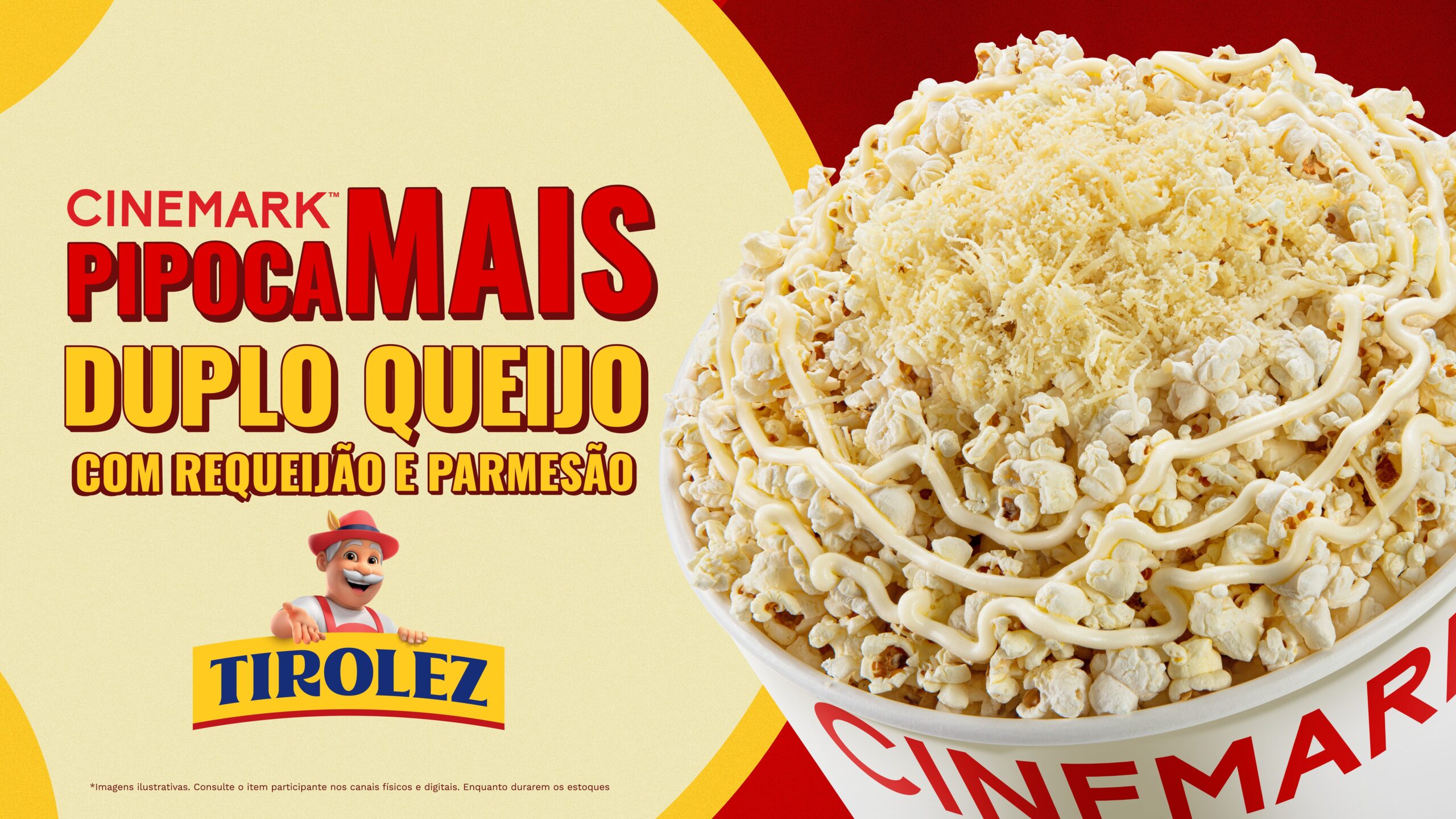 Tirolez e Cinemark lançam Pipoca Duplo Queijo