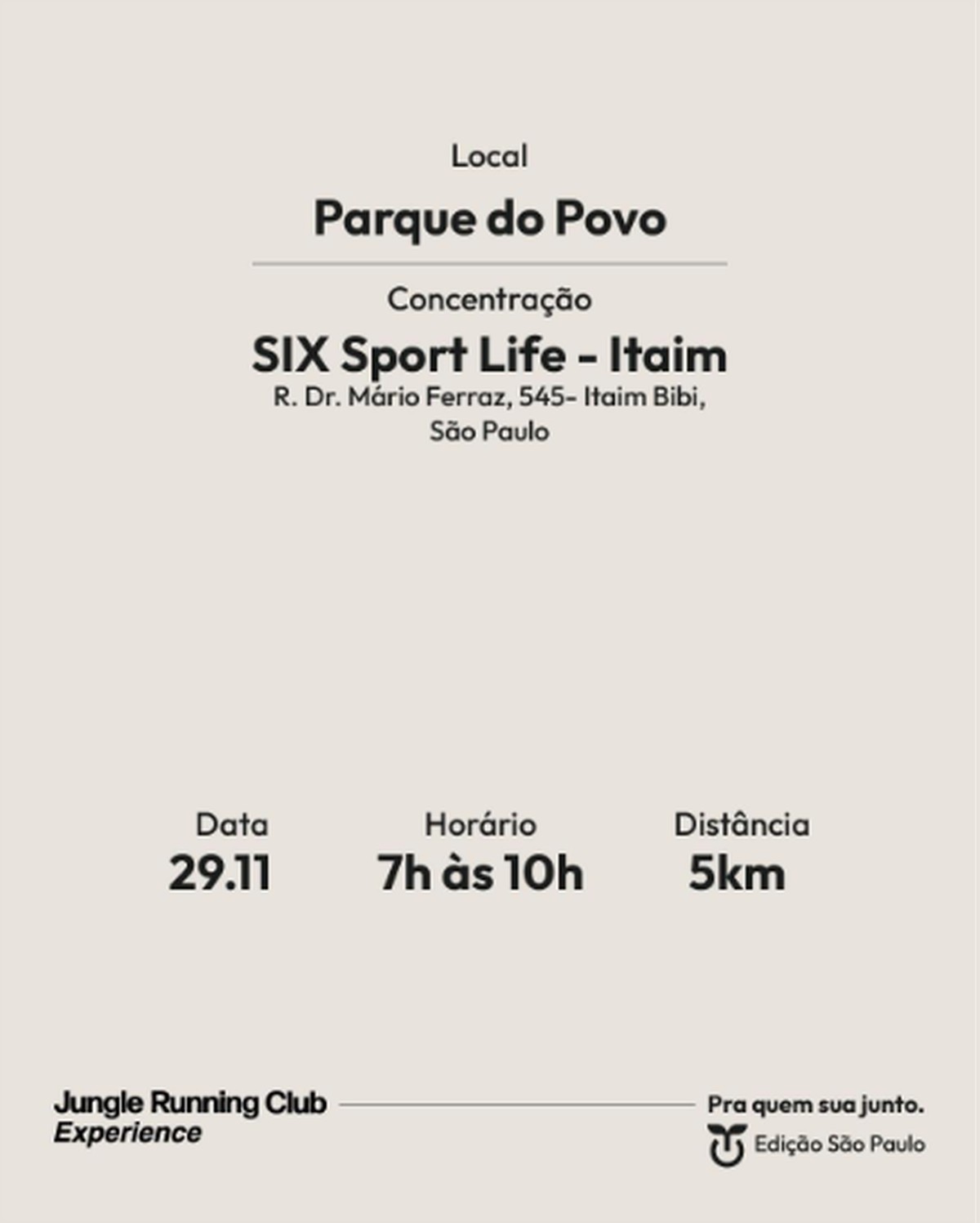 Jungle Running Club Experience announces new edition in São Paulo