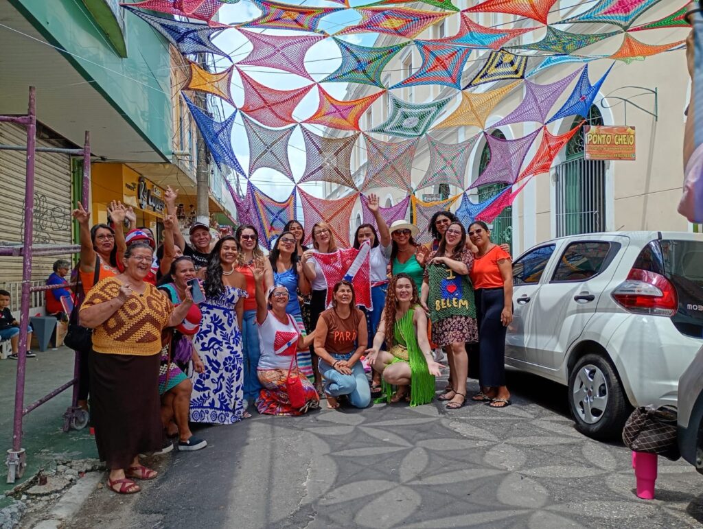 Crochet turns historic Belém street into open-air gallery