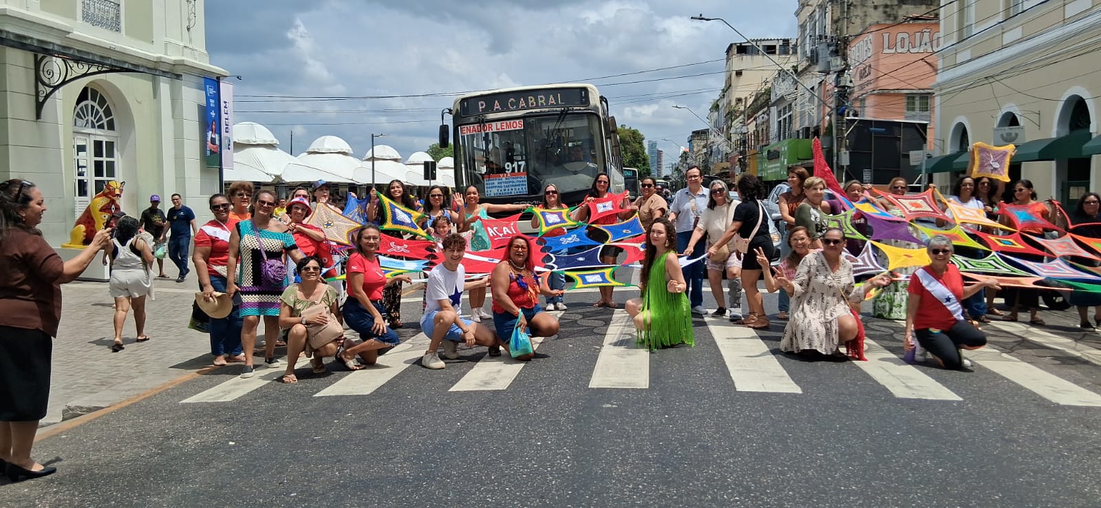 Crochet turns historic Belém street into open-air gallery