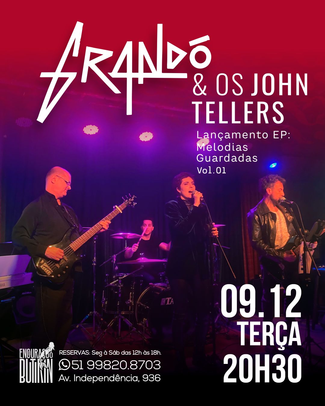 Grandó & John Tellers return to Encouraçado Butikin with extra show