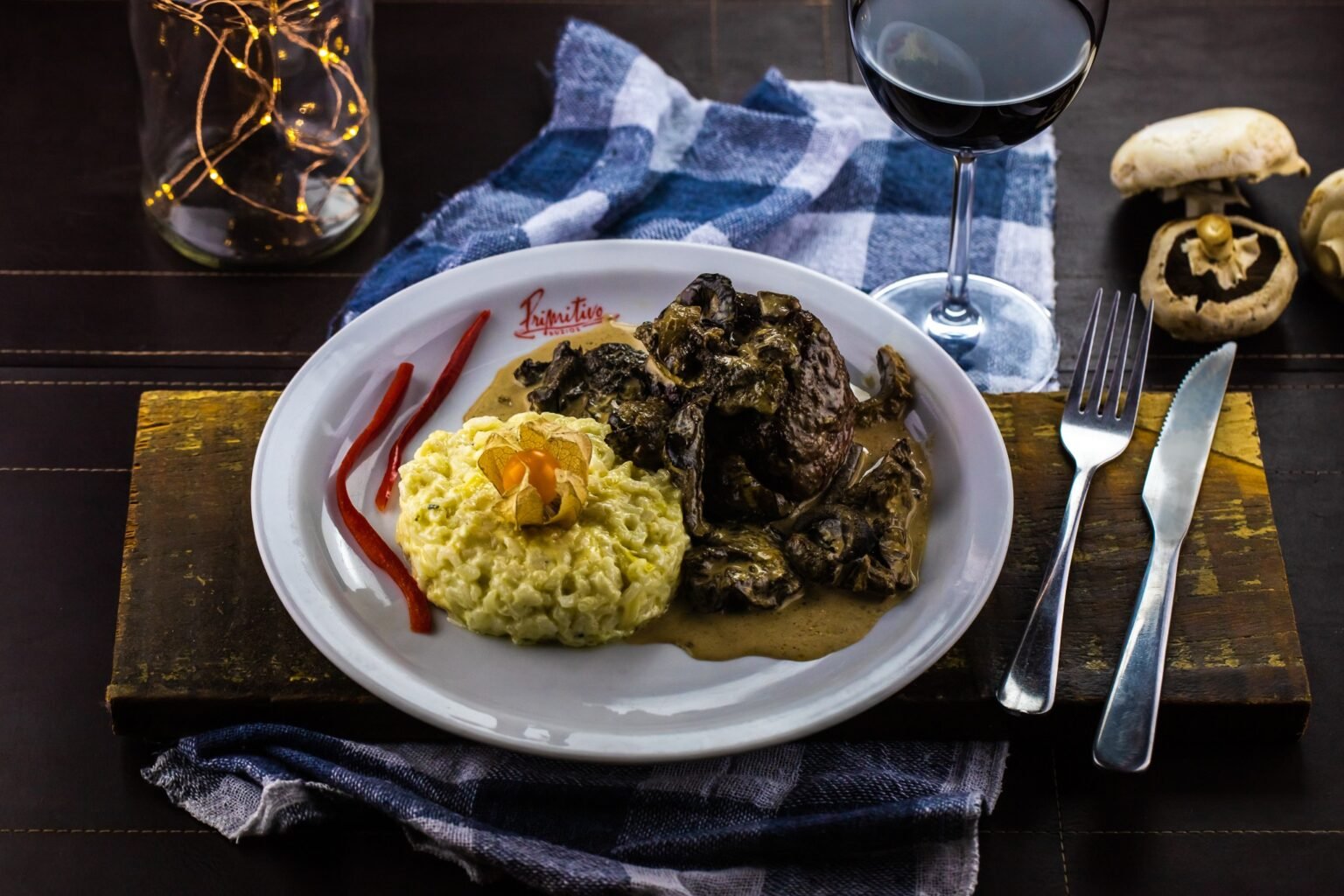 Primitivo Filetto al tre Funghi