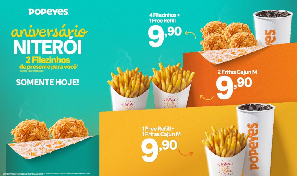 Popeyes celebrates Niterói’s 452nd anniversary with free Filezinhos