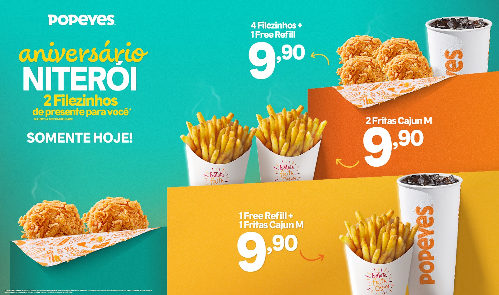 Popeyes celebrates Niterói’s 452nd anniversary with free Filezinhos