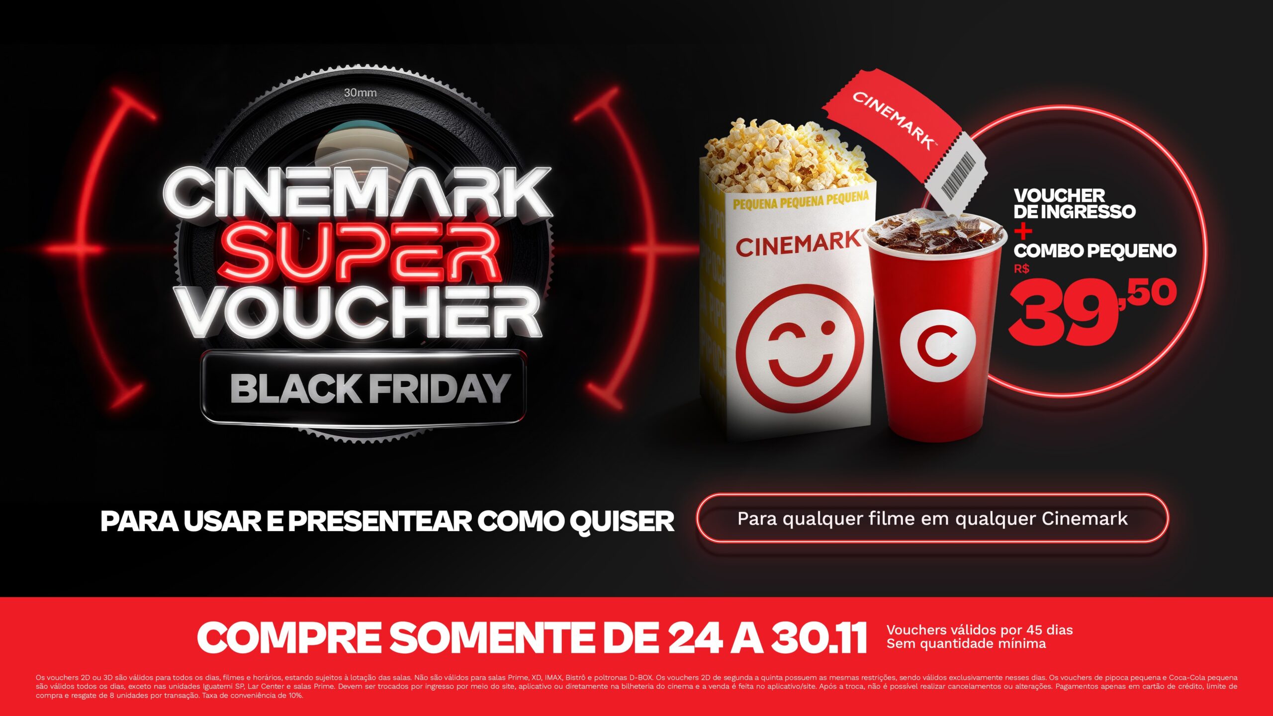 Cinemark launches “Super Voucher” for Black Friday with ticket and popcorn for R$ 39.50
