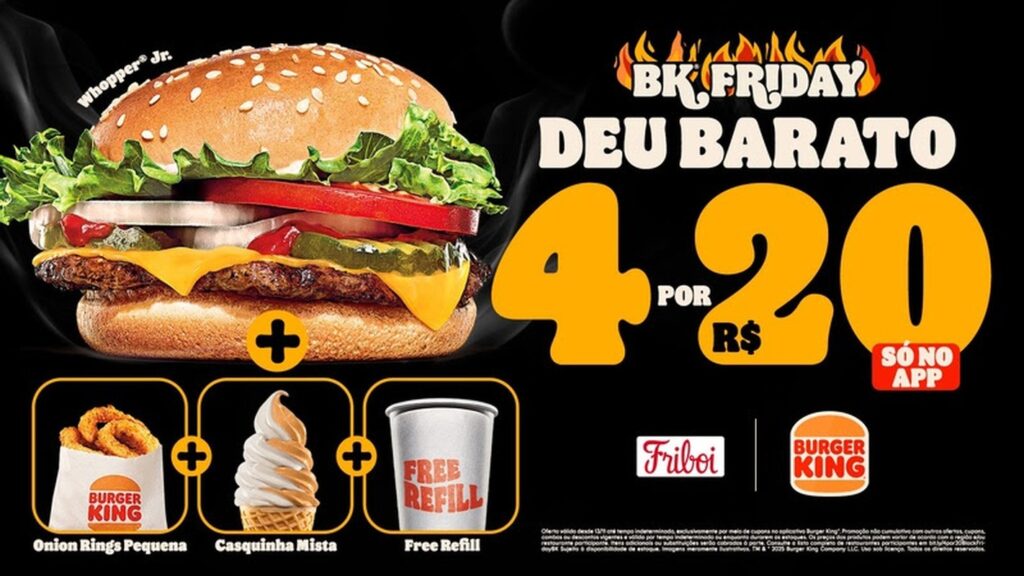 Burger King launches BK Friday with 4 for R combo