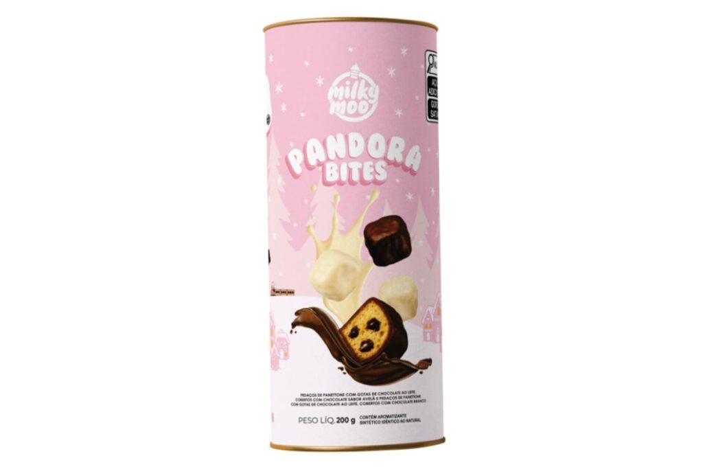 Milky Moo lança Pandora Bites e celebra o Natal Rosa com design e sabor
