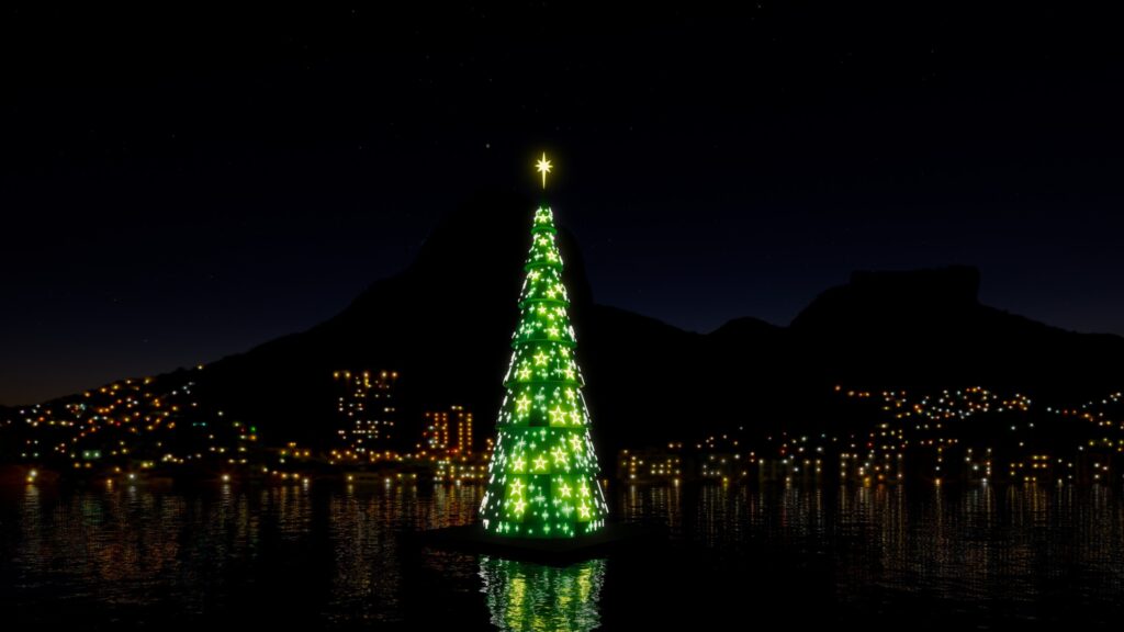 Rio’s Christmas Tree returns to Lagoa Rodrigo de Freitas