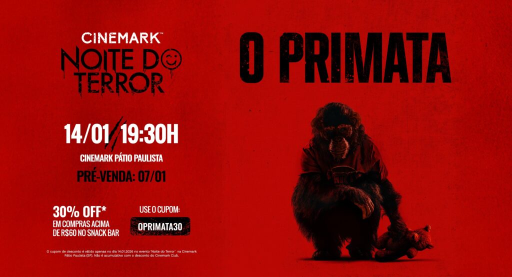 Noite do Terror Cinemark exibe “O Primata” em SP