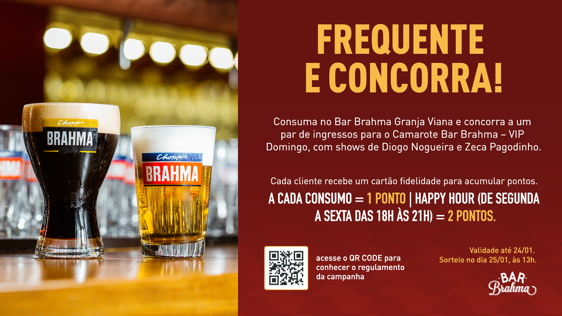 Bar Brahma Granja Viana sorteia camarote do Carnaval