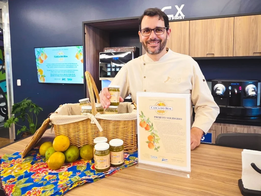 Grand Mercure Vila Olímpia vira casca em geleia solidária Grand Mercure Vila Olímpia vira casca em geleia solidária