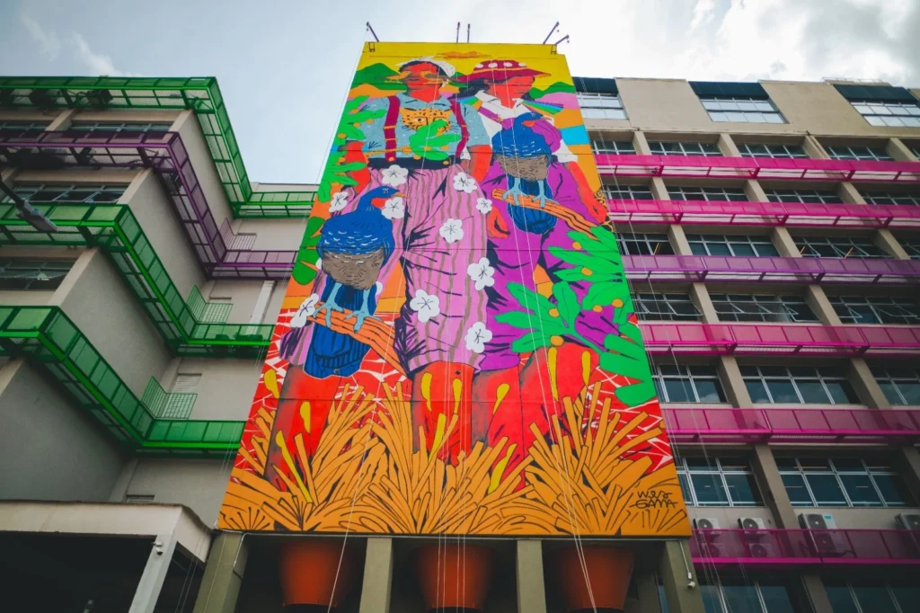 Juiz de Fora inaugura mural gigante de Wes Gama no Moinho