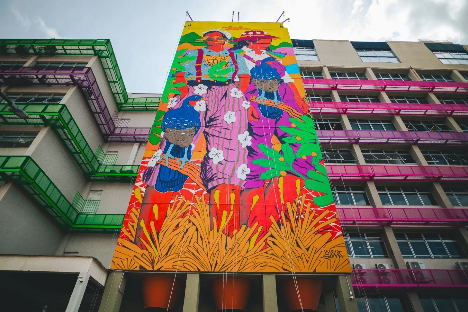 Juiz de Fora inaugura mural gigante de Wes Gama no Moinho