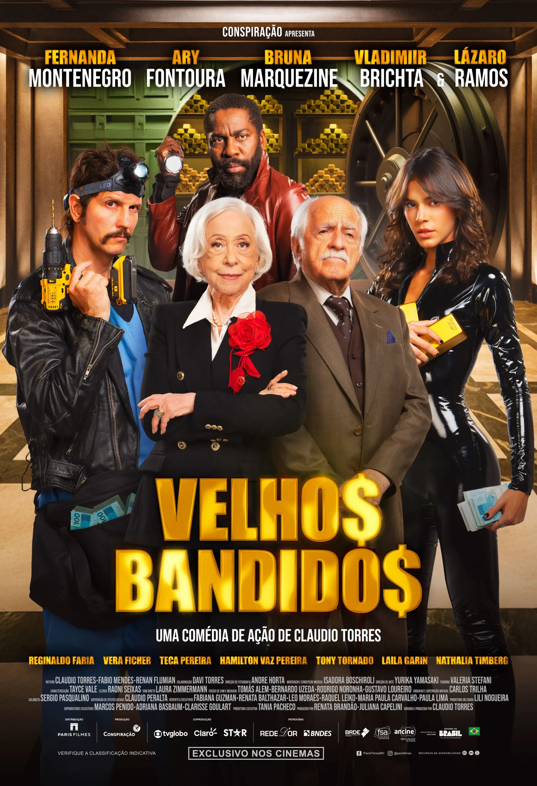 El póster de “Velhos Bandidos” adelanta un robo con estrellas