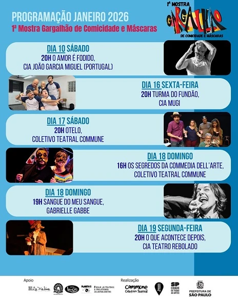 Gargalhão showcase brings masks and comedy to Commune