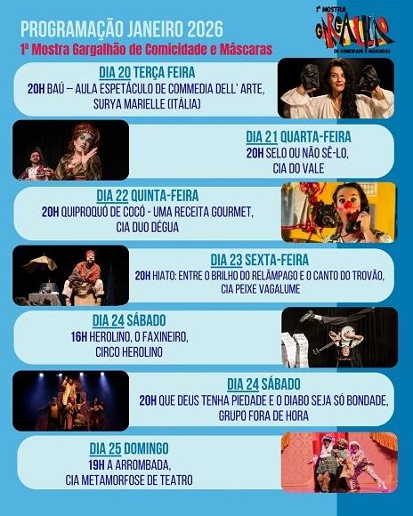 Gargalhão showcase brings masks and comedy to Commune