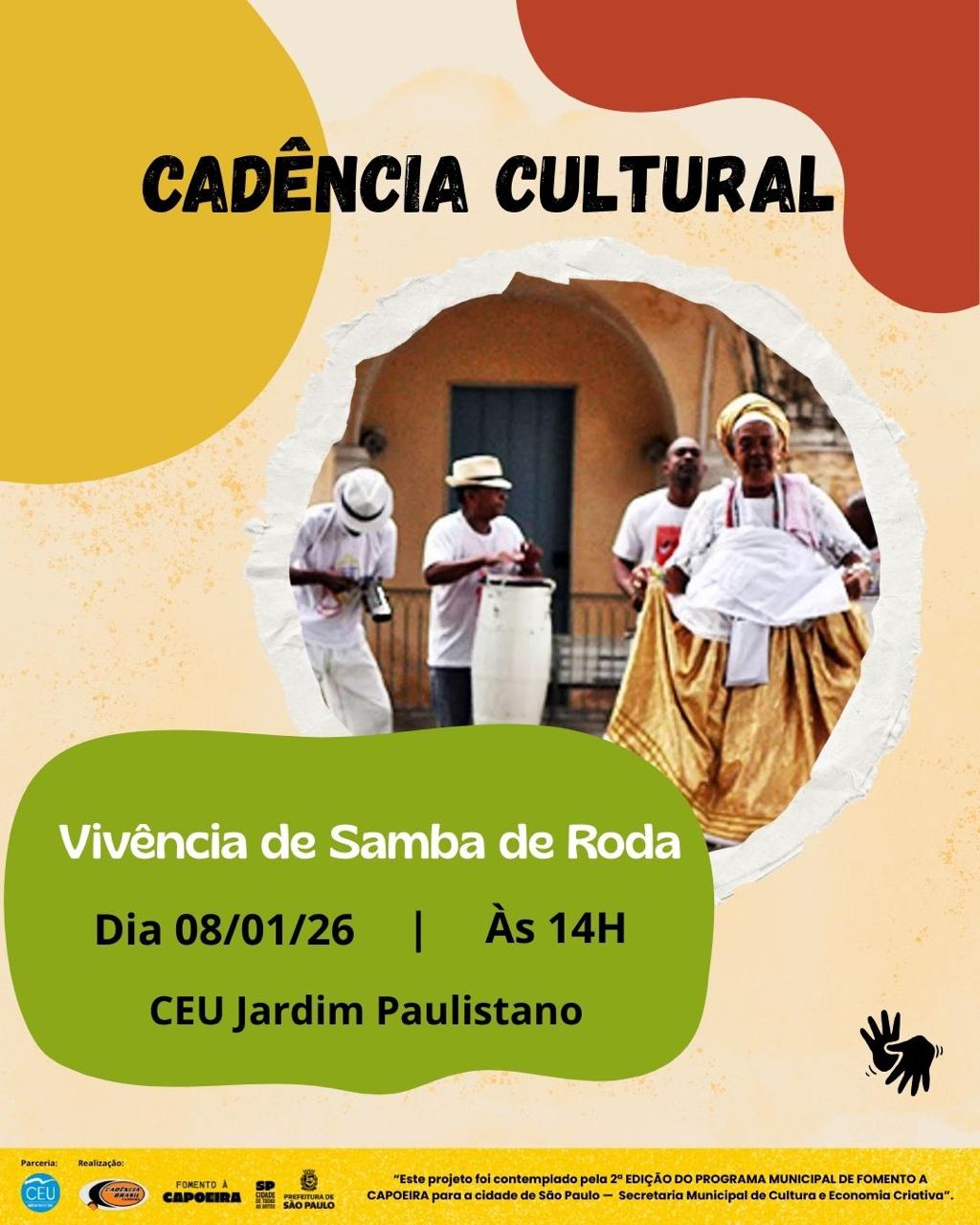 Proyecto Cadência Cultural lleva capoeira y samba de roda gratuitos a la Zona Norte de São Paulo