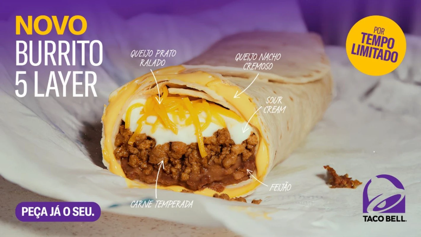 Burrito 5 Camadas: Indulgência Explosiva da Taco Bell