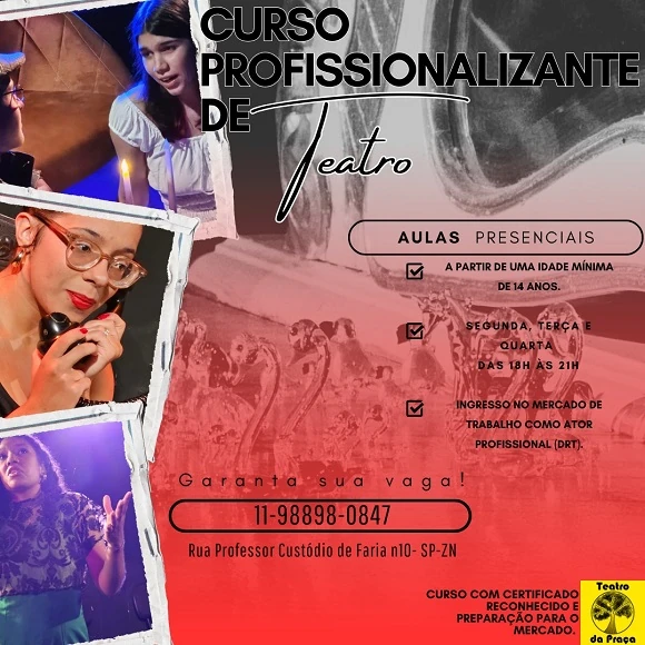Teatro da Praça seleciona turma 2026 em aula prática