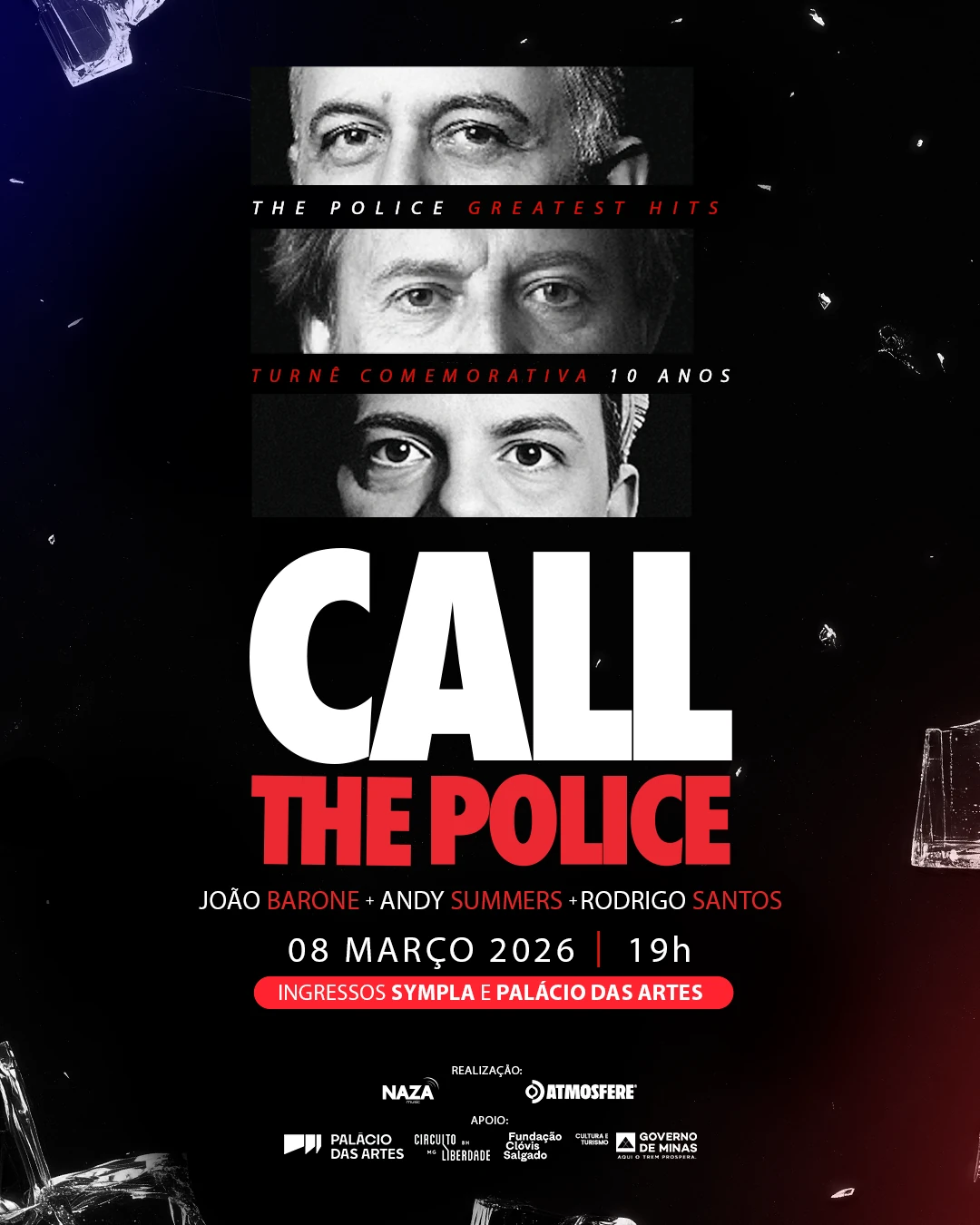 Call The Police: Andy Summers celebra 10 anos de turnê em BH