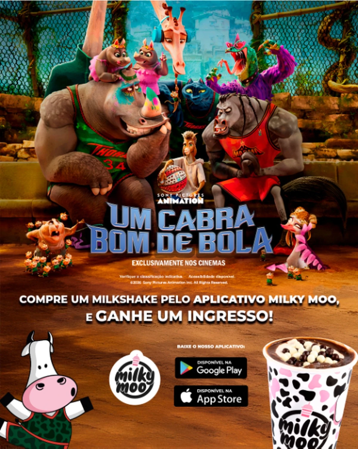 Milky Moo vira tela para cabra animada da Sony