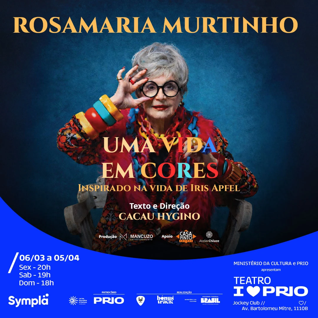 Rosamaria Murtinho vive Iris Apfel em “Uma Vida em Cores”