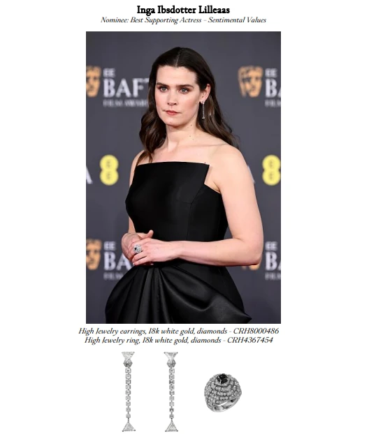 Estrelas brilham com joias Cartier no BAFTA 2026