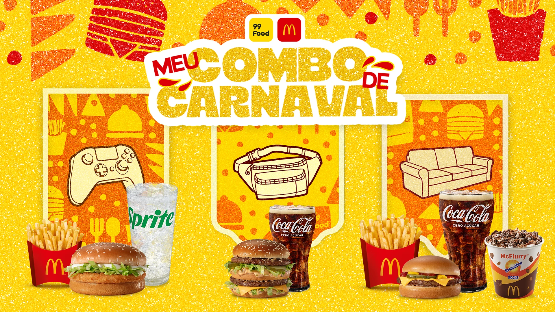 99Food e Méqui estreiam no Carnaval com 3 combos temáticos