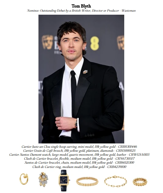 Estrelas brilham com joias Cartier no BAFTA 2026