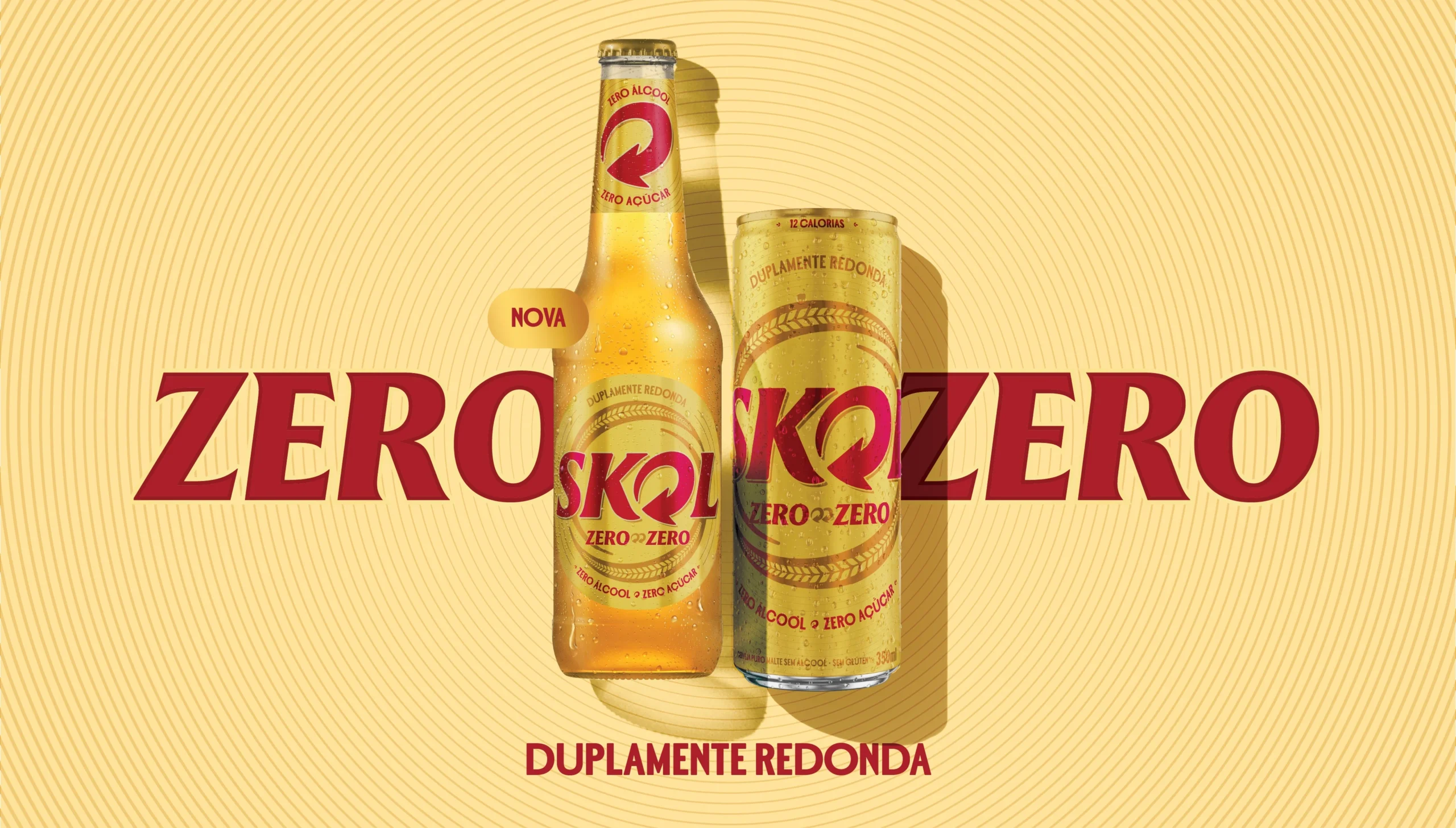 Skol lança Zero Zero: primeira* cerveja 0 álcool e 0 açúcar