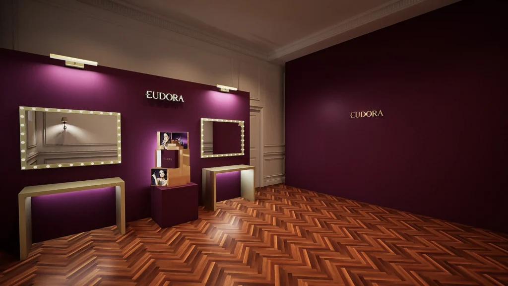 Eudora ilumina Vogue com camarim no Copa