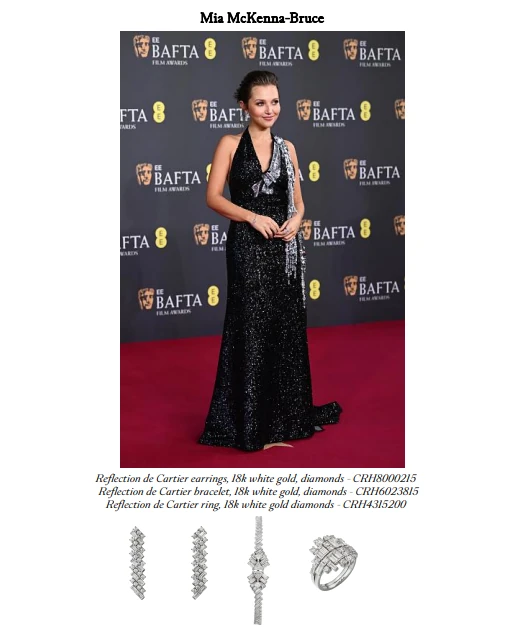 Estrelas brilham com joias Cartier no BAFTA 2026