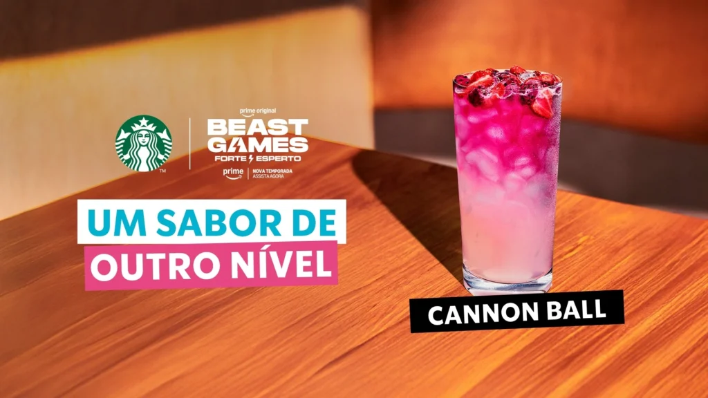 MrBeast e Starbucks lançam bebida Cannon Ball no Brasil