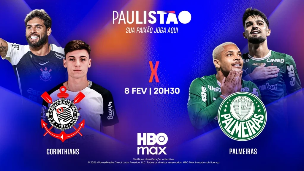 HBO Max faz rodada cheia do Paulistão e exibe o Derby