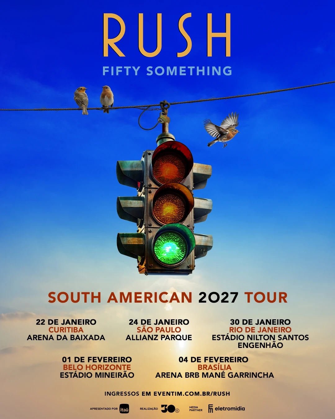 Rush confirma turnê de reencontro no Brasil em 2027