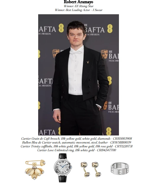 Estrelas brilham com joias Cartier no BAFTA 2026