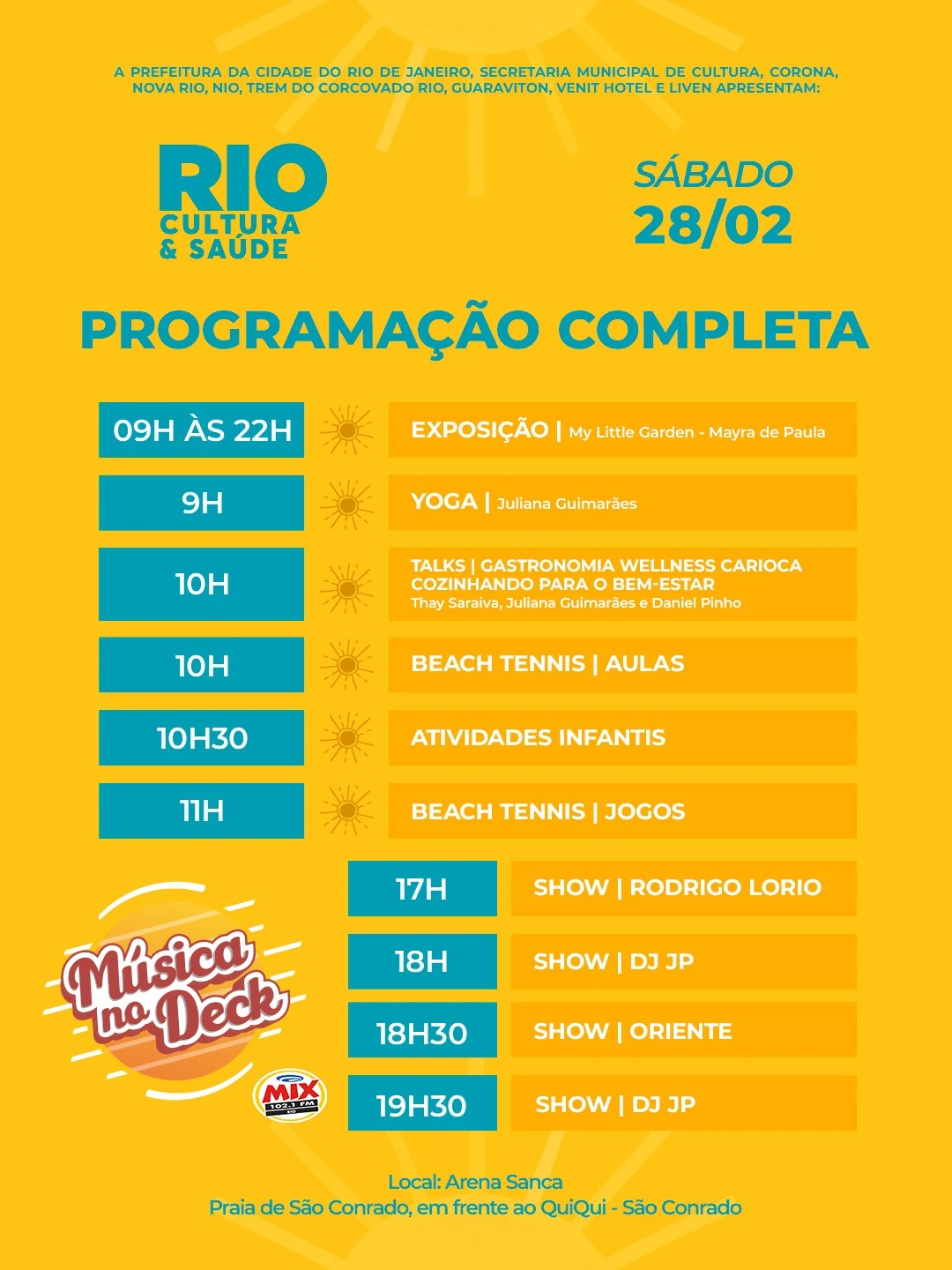 Rio Cultura & Saúde Returns to São Conrado Beach — Free 6 Rio Cultura & Saúde Returns to São Conrado Beach — Free