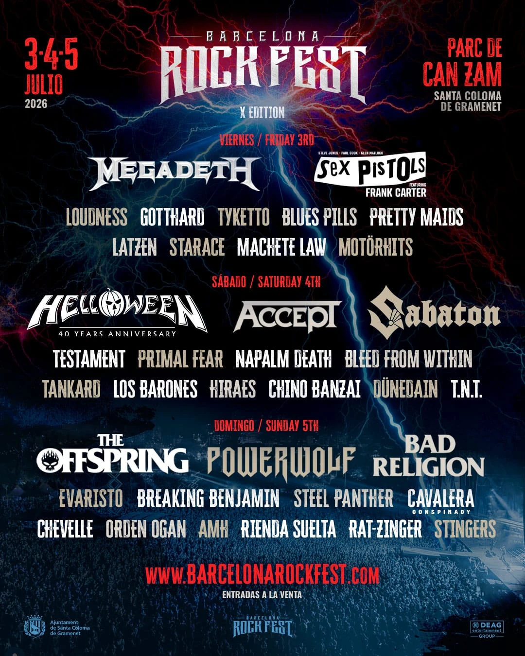 Banda brasileira no Barcelona Rock Fest ao lado do Megadeth
