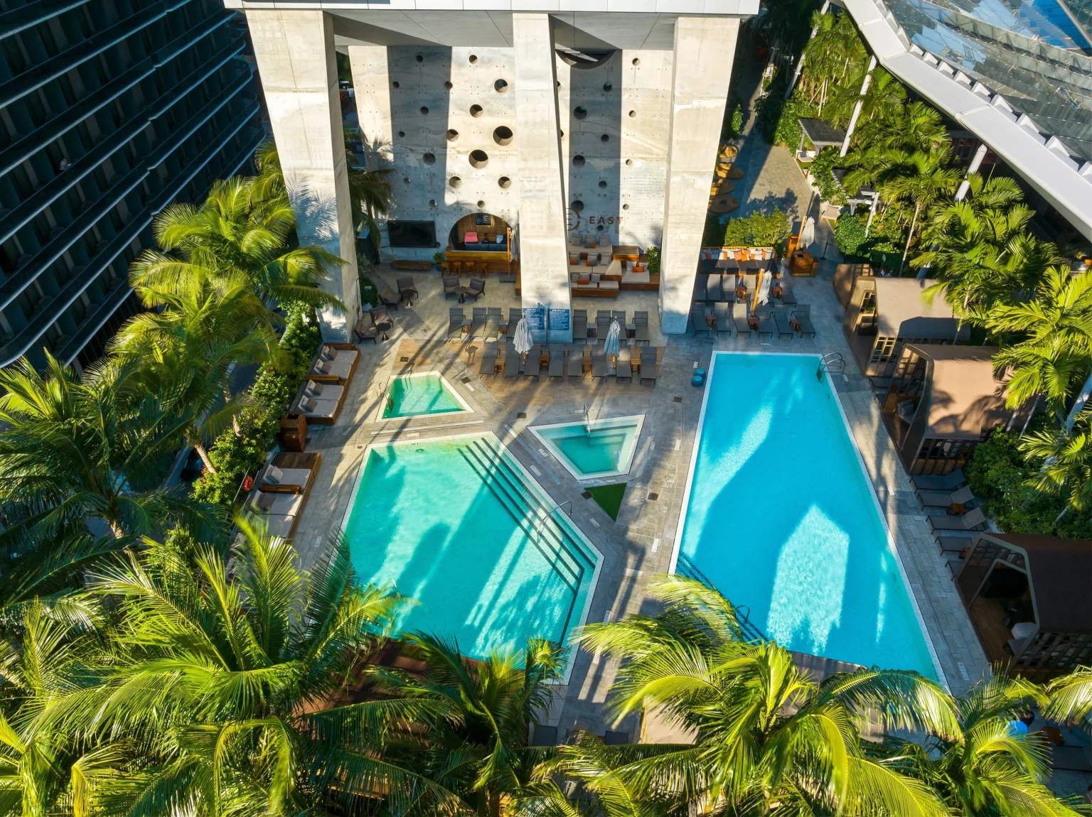 EAST Miami Drone Exterior Pool alta