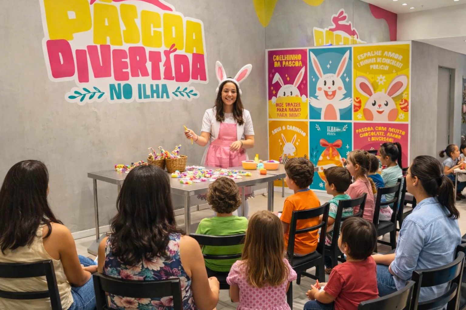 Páscoa gratuita no Ilha Plaza tem oficina de culinária e caça ao chocolate