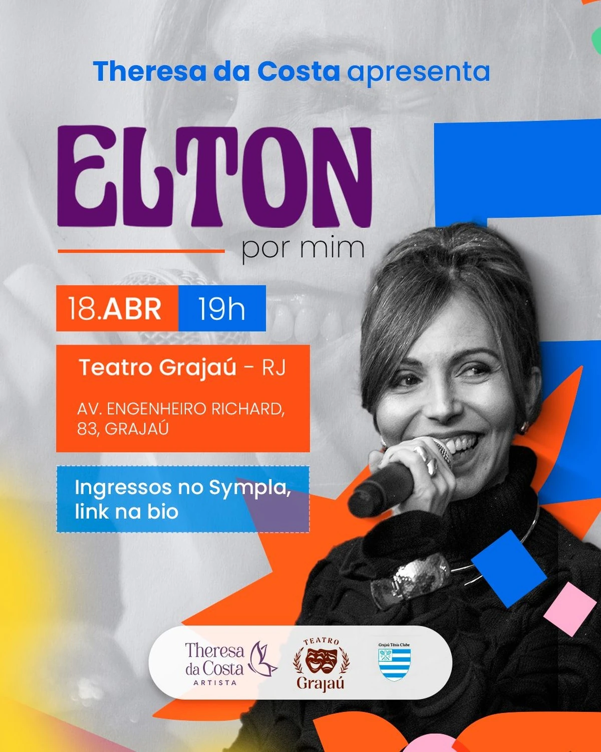 Theresa da Costa revive Elton John em show intimista no Teatro Grajaú 1 Theresa da Costa revive Elton John em show intimista no Teatro Grajaú