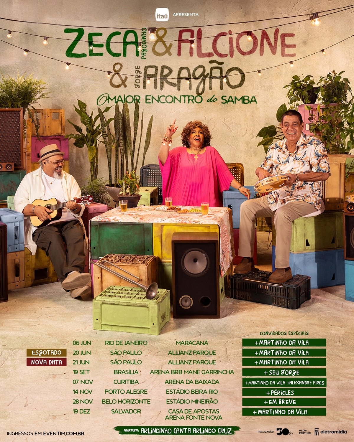 Zeca, Alcione e Aragão revelam setlist da maior turnê do samba