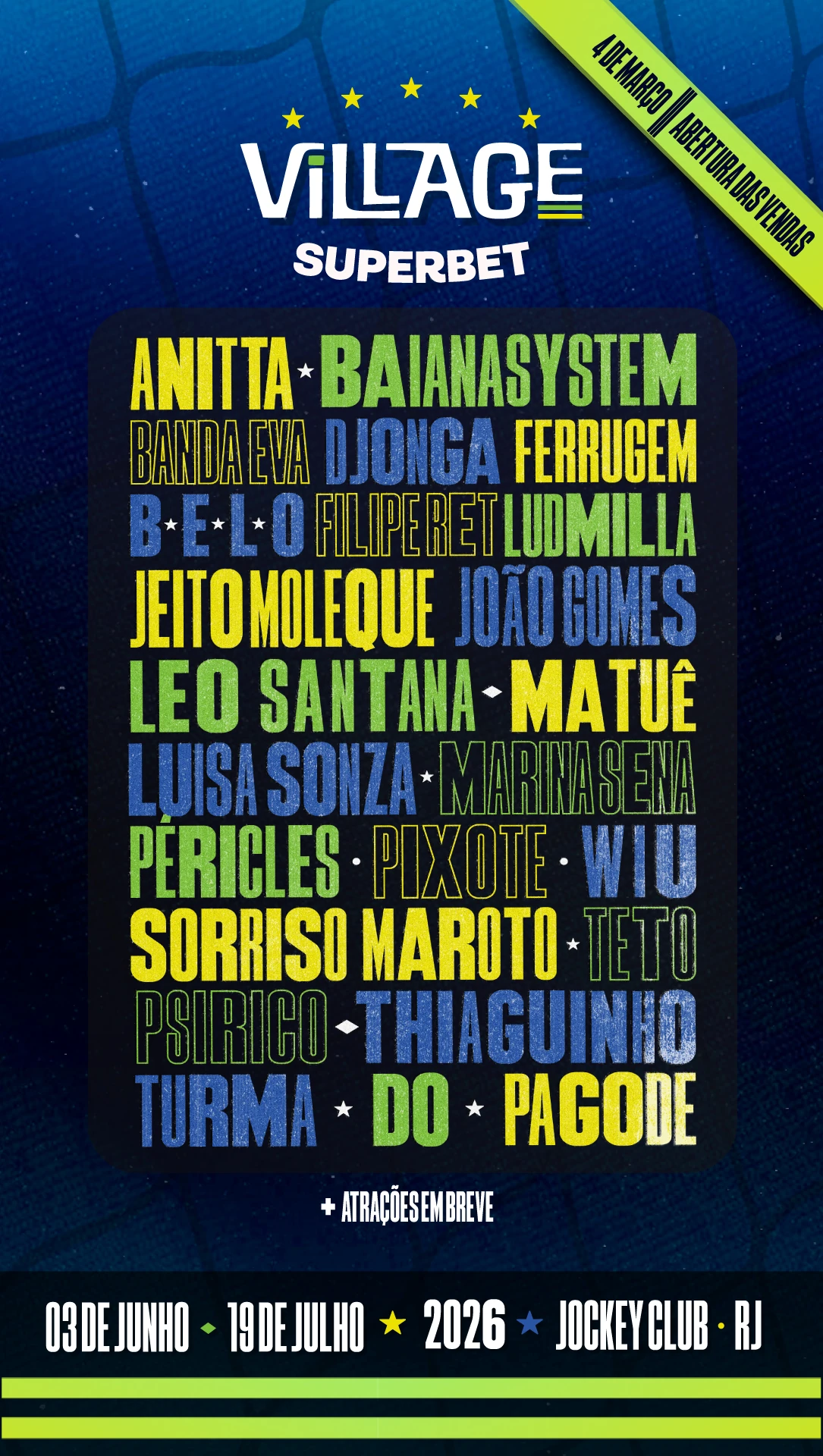 Village Superbet no Jockey: a Copa dentro de um festival