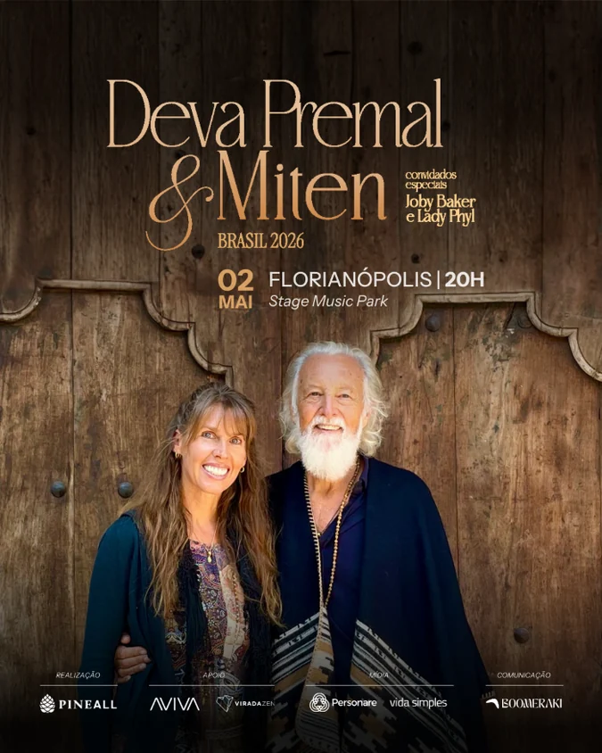 Deva Premal & Miten chegam a Florianópolis pela 1ª vez